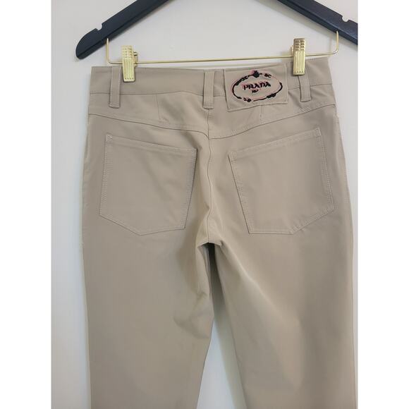 Vintage 2000' Prada Crop Beige Khaki Pants SZ 38 - Picture 7 of 12